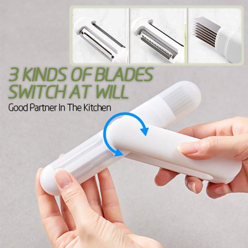 3-in-1 Rotary Paring Knife & Peeler